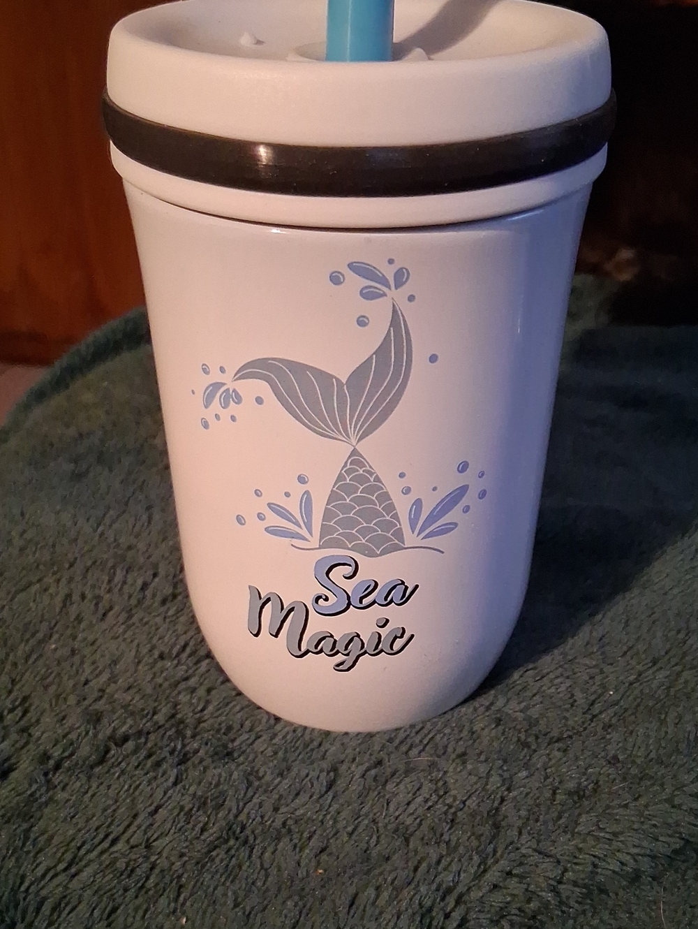 Sea Magic White and Light Blue Mermaid Tumbler